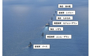 一字排開！抗中同盟澳韓日加軍艦印太演習 氣勢驚人