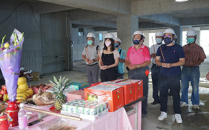 新北八里龍形市場新建工程上梁 預計112年中完工