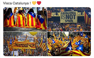 西班牙加泰隆尼亞獨立運動再起 15萬人上街頭