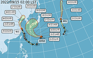 輕颱南瑪都轉彎遠離台灣 花東高雄金門飆高溫