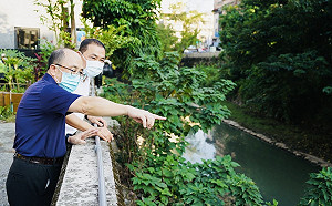 侯友宜視察瓦磘溝整治及安樂抽水站    新北打造雙和「安居樂水」