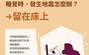 強震來該逃嗎?內政部建議「繼續留在床上」以枕頭護頭頸