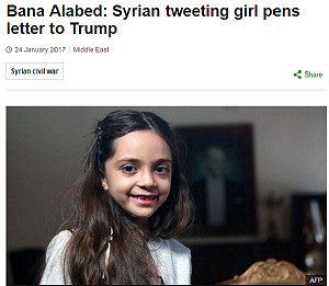 阿勒坡女童寫信給川普：請拯救敘利亞兒童！