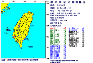 台南凌晨6級地震  未來2週有餘震