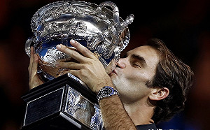 費德勒擊敗納達爾  奪18座大滿貫金盃