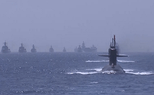 解放軍最新型潛艦南海軍演亮相 長征18號潛射飛彈爆破敵船