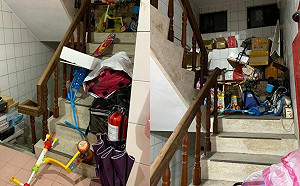 樓梯間全是鄰居雜物！台北女怒了