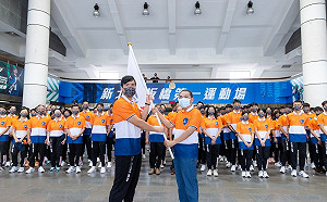 侯友宜授旗新北代表隊   男子巧固球挑戰全民運8連霸