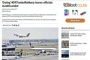 內神通外鬼 穿警服搶匪南非機場劫走5億元