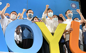 張善政造勢大會  馬英九：選情越來越好