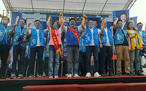 林金結侯友宜聯合競總成立　侯友宜與朱立倫首度同框撇心結