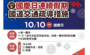 國慶連假收假日 國道9地雷路段北返早出發