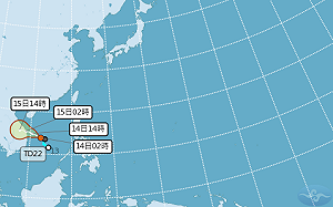 熱帶低壓持續向西北西移動 雙北基宜大雨威脅再起