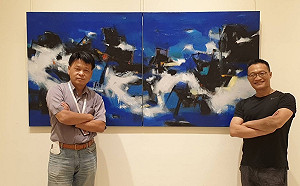 致力將東方元素融入西畫 劉哲志個展在大墩藝廊