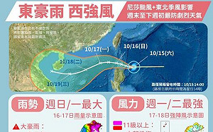 一個台灣兩樣情！輕颱「尼莎」明近逼 東半部「紫爆」差異超明顯