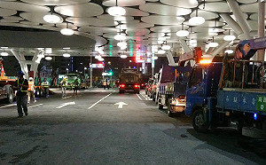 高雄車站站區道路切換工程起動  站東路通車交通新動線上路