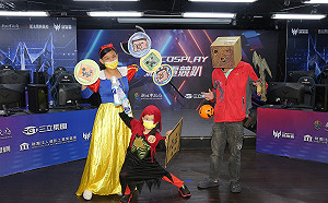 Cosplay電玩風在新北電競基地 打造虛擬攝影棚