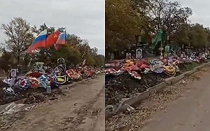 (影)烏克蘭路旁｢整排俄軍墳堆｣綿延數公里! 500動員兵上前線5天死光