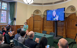 唐鳳出席國際廣播協會台灣專場 分享抵禦資訊戰經驗