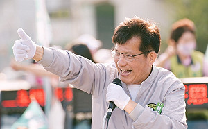 八里淡水車掃衝刺 林佳龍：選舉有輸贏 市民不能輸 