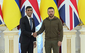 英相蘇納克首訪基輔宣布軍援18億元防空系統 支持烏克蘭｢直到獲勝｣