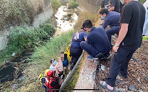 跌落深溝失蹤26小時  警消合力救援八旬老翁