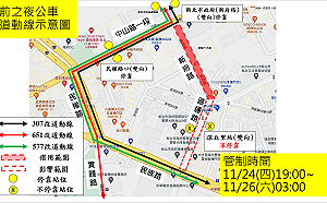 新北1125選前之夜新板地區交通壅塞預警  請改道 