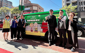桃園大業郵局遷新址 Snoopy彩繪郵車駐點服務