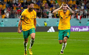 世足／Leckie霸氣單刀！澳洲戰勝丹麥　拿下16強門票