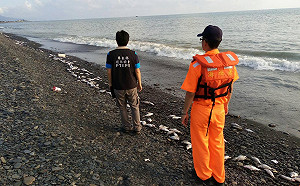 查獲污染源 枋寮沙灘死魚為私人魚塭流出