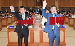 侯友宜介入協調  新北議會正副議長蔣陳配連任形勢底定 