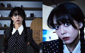 化身美劇角色「星期三」！白癡公主暗黑妝容網喊：真的嚇尿