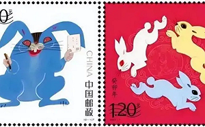 真「兔」槽！中國郵票驚見「紅眼藍兔」 網諷辱華：一看就是染疫了 !