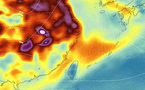 中國霧霾週末報到！上空大片黑紫空汙 網嘆：空氣要變差了