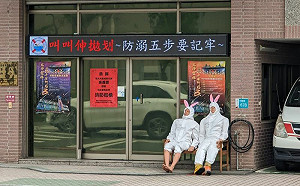 台南見「巨大白兔」！民眾細看笑慘