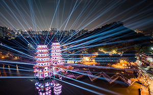 高雄燈會1/26登場  水上燈光展演點亮蓮潭 