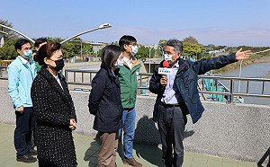 春節視察高屏溪水情 蔡英文感謝陳其邁團隊穩定供水