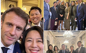 馬克宏愛麗舍宮過農曆年第一次邀台灣人 嗨玩自拍