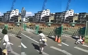 桃園阿嬤遭貨車嚇退三步慘倒地！「行人地獄」片引日人撻伐 網諷：讓世界看見台灣