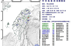 今晨花蓮連3震！與土耳其強震有關？氣象局回應了