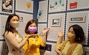 越南新住民參觀高雄郵博館特展  讚蔡英文為女性榮耀
