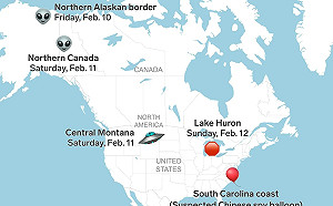 美連3天擊落「不明飛行物」搞得暈頭轉向？外媒整理地圖一次看懂 
