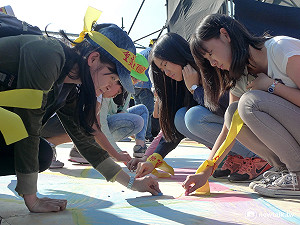 凱道繪出「樂生大平台」 院民後代：重建的不只家，還有人心