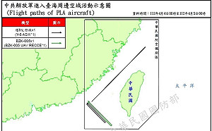 中國官媒宣布啟動台海巡航 國防部偵獲14架次共機.3艘次共艦