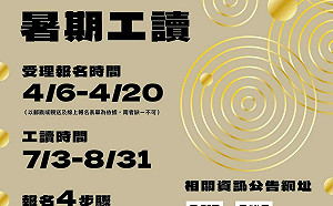 新北市府112年公部門暑期工讀280名額 4/6起受理報名