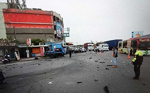 台中清水車禍　大貨車追撞3車釀4傷