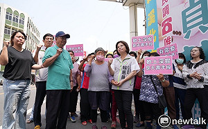 綠台南立委一選區競選看板惹議  兩女將互批「侵門踏戶」