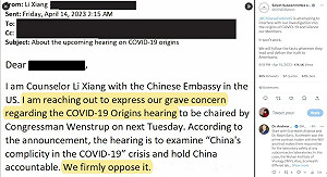 中國干預武漢肺炎疫情溯源調查信函曝光 美回函「這麼做是沒用的」