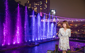 新北碧潭水舞換新曲 暖春夜晚好去處