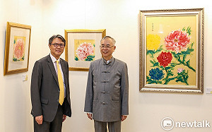 國際禪畫大師洪啟嵩 台中福華《福貴牡丹》展至6月30日